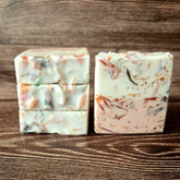 Cashmere Cedar Soap—shea butter, rose clay, sugar, vanilla orchid &amp; cedarwood. Warm, comforting, and moisturizing with 20% more glycerin.