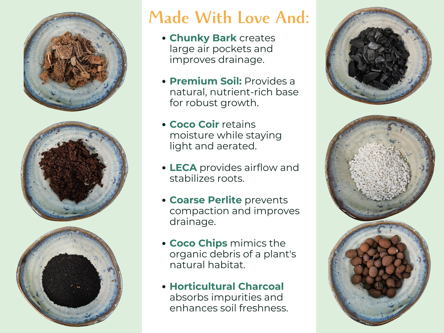 
Jungle Gold Chunky Mix is the ultimate soil blend for tropical plants! Designed for optimal drainage and airflow, it prevents root rot while retaining moisture. Perfect for monstera, orchids, hoyas, and more, this eco-friendly mix includes premium soil, bark, coco coir, LECA, and perlite. Locally hand-mixed in Idaho!