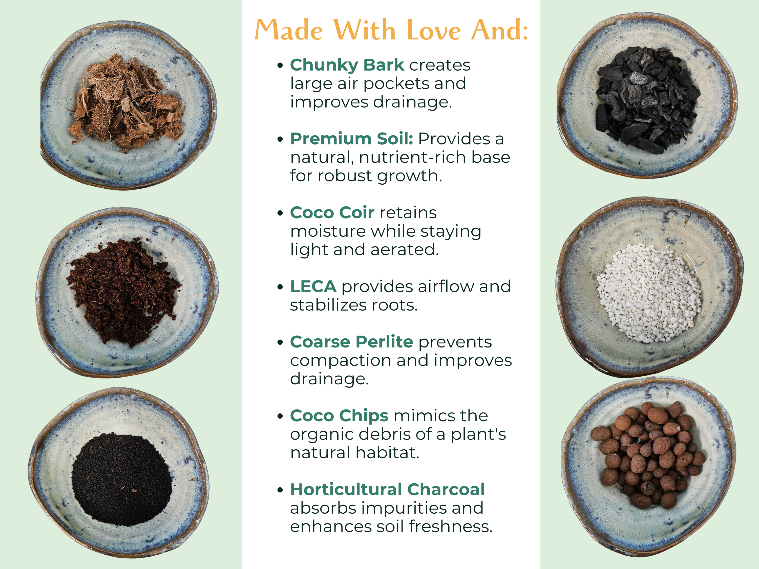 
Jungle Gold Chunky Mix is the ultimate soil blend for tropical plants! Designed for optimal drainage and airflow, it prevents root rot while retaining moisture. Perfect for monstera, orchids, hoyas, and more, this eco-friendly mix includes premium soil, bark, coco coir, LECA, and perlite. Locally hand-mixed in Idaho!