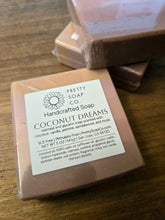 Coconut Dreams Soap—oatmeal & glycerin bar with coconut, vanilla, jasmine &amp; sandalwood. Moisturizing, phthalate-free, and handcrafted for all skin types.