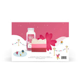 Cranberry body scrub, holiday bath gift set, festive bath products, seasonal skincare set, cranberry scented products