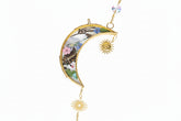 Celestial and delicate, the Golden Moon Floral Suncatcher captures the quiet magic of sunlight and nature in one luminous piece. 