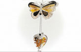 Handmade butterfly suncatchers with real pressed flowers and crystal chain. Reflects sunlight into rainbows—perfect for windows or near plants.