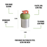 Brown Heart Book Tea Steeper makes loose leaf tea easy in any mug. Reusable, dishwasher safe, eco-friendly. A charming gift for tea and book lovers.