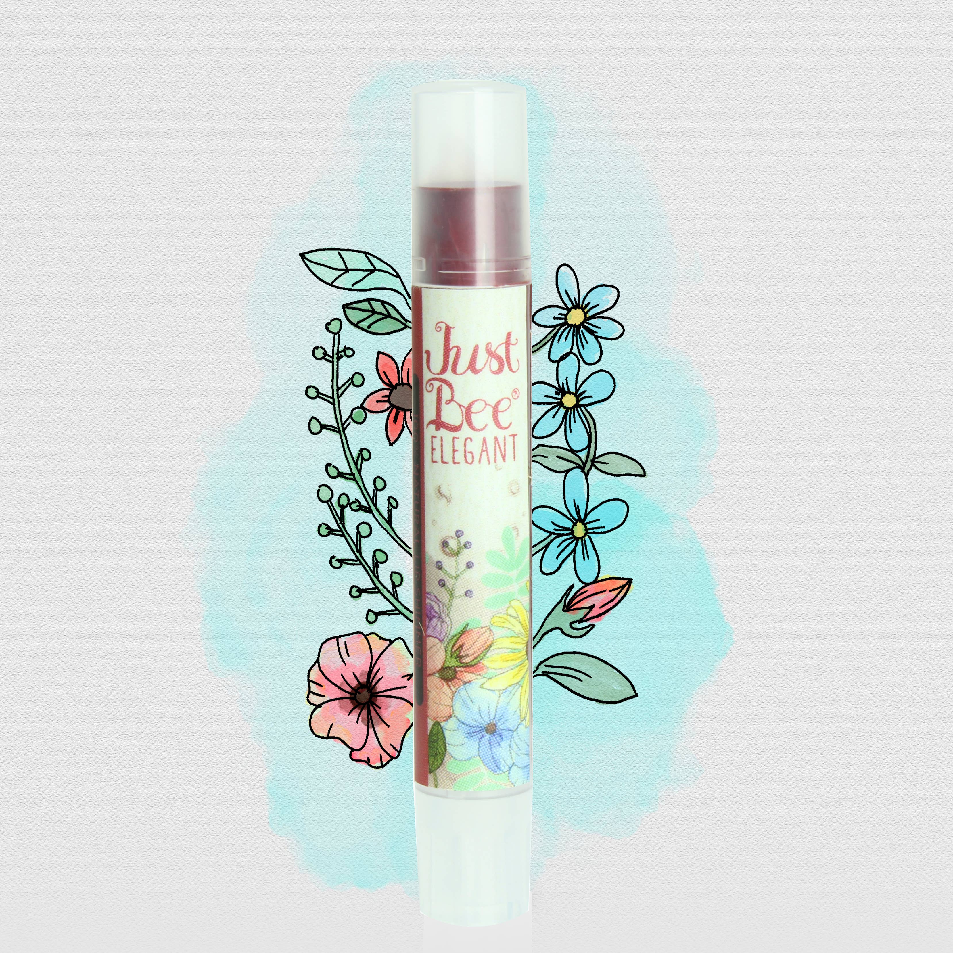 Just Bee Dark Collection Lip Shimmers in Compelling, Elegant &amp; Cherished. Organic, cruelty-free, mineral-based beauty with nourishing beeswax &amp; botanicals.
