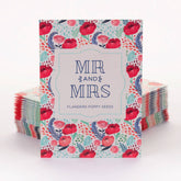 Love Grows Here — Flanders Poppy wedding seed favor packets with A1 envelopes. Romantic plantable favors that bloom into vibrant red poppies — perfect for weddings and garden gifts.