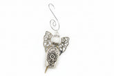Vintage silverware angel bell with soft chime—handcrafted ornament symbolizing “an angel gets its wings,” perfect for gifts, décor, and meaningful keepsakes.