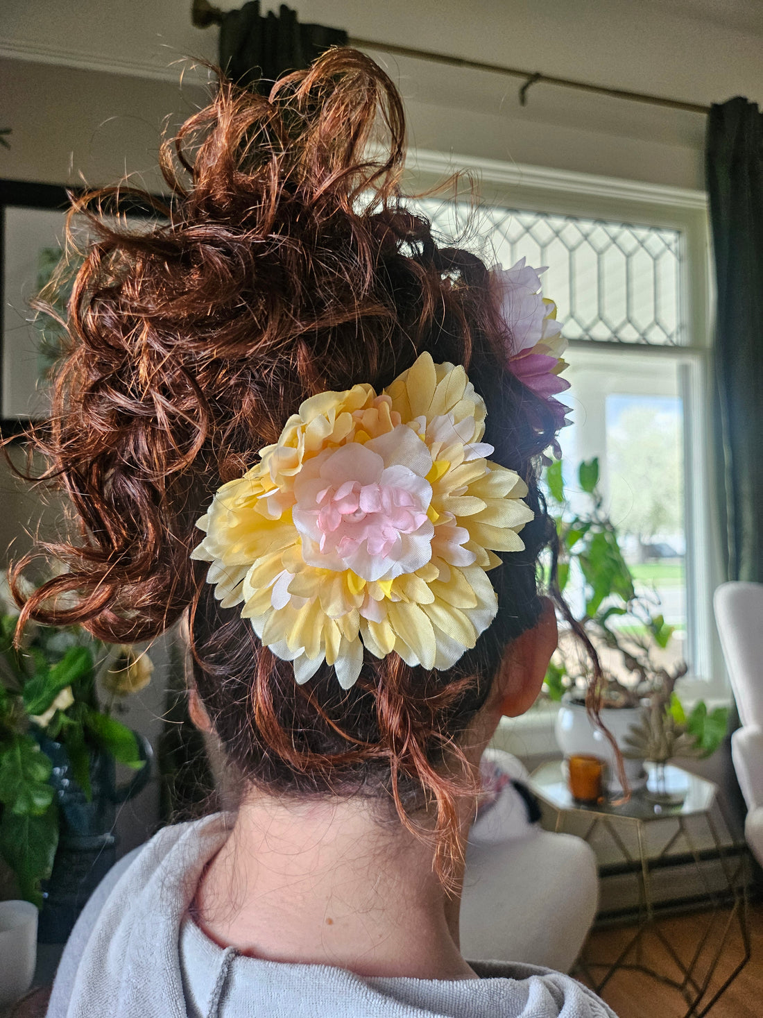 Handmade beaded flower clips for hair, bags, dresses and more. Colorful, fun, and one-of-a-kind—Spring Lemonade Foo Foo Flowers add flair anywhere you wear them!