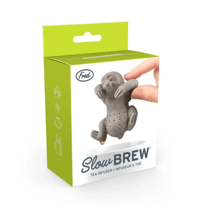 Fred Slow Brew Sloth Tea Infuser is a cute, reusable BPA-free silicone steeper that hangs from your mug for easy, relaxing loose-leaf tea brewing.