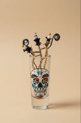 Beaded Day of the Dead Flowers- Each flower is individually handcrafted using an intricate combination of glass beads, wirework, skull accent.