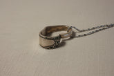 Handcrafted heart pendant made from vintage silverware. A unique, eco-friendly symbol of love—artisan-made in the USA and perfect for gifting or everyday wear.