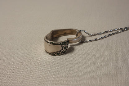 Handcrafted heart pendant made from vintage silverware. A unique, eco-friendly symbol of love—artisan-made in the USA and perfect for gifting or everyday wear.