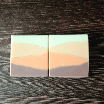 Bourbon Pumpkin Spice Soap—shea butter, oatmeal, pumpkin spice, vanilla and bourbon. Hydrating, handcrafted, and detergent-free for all skin types.