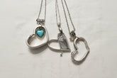 Handcrafted heart pendant made from vintage silverware. A unique, eco-friendly symbol of love—artisan-made in the USA and perfect for gifting or everyday wear.