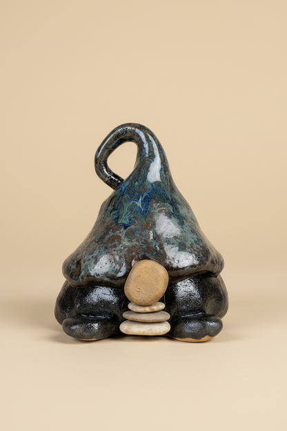 Handmade Clay Shimmery  Gnome
