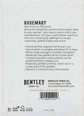 Heirloom rosemary seeds for fragrant perennial herb gardens. Easy-to-grow culinary herb perfect for soups, sauces, and sunny kitchen gardens.