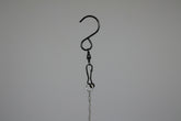 Skeleton Rattle & Bone Hanging Chime handcrafted from vintage silverware with crystal accent—whimsical skeleton wind chime with soft sound and one-of-a-kind charm.