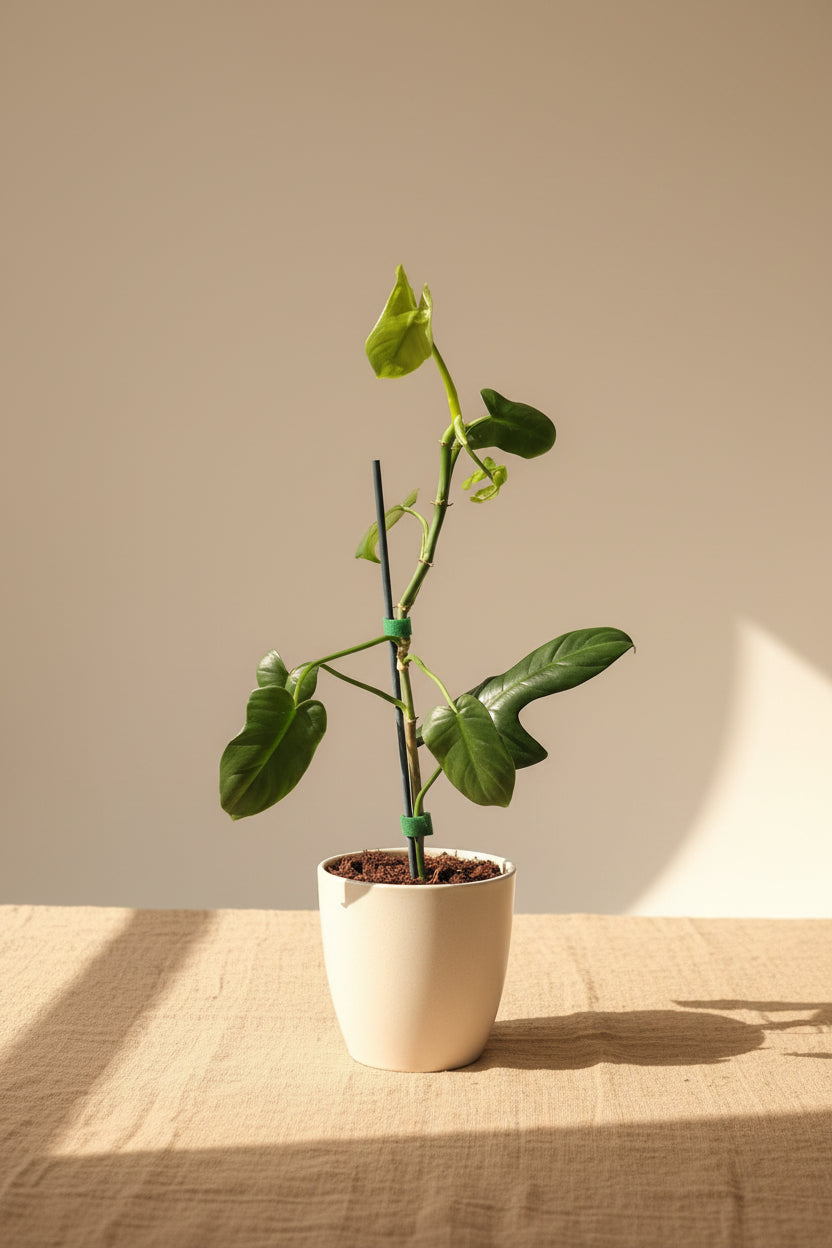 Horsehead Philodendron (Philodendron bipennifolium) features unique horsehead-shaped leaves and climbing growth. A striking tropical aroid for collectors.