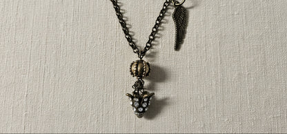 Steampunk pendants with gears, chains, tags, beads, and airship-inspired designs. Handcrafted, unique mixed-media necklaces perfect for cosplay, gifting, and fans of steampunk