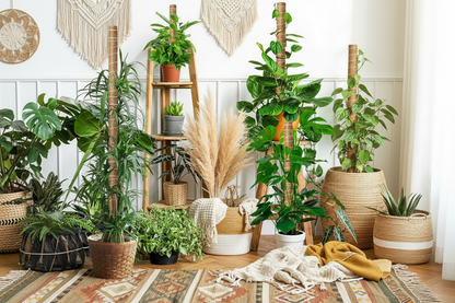 Support your indoor climbing plants with ease using Moss Poles. Perfect for Monsteras, pothos, and other climbers, these stackable poles promote upward growth and are made from natural, breathable coconut coir.