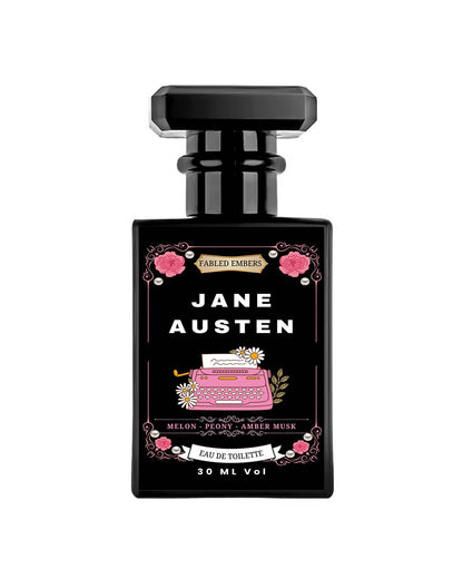 Jane Austen Perfume—lush melon, lemon, lily of the valley, peony &amp; oakmoss. A classic, feminine floral fragrance perfect for book lovers and romantic souls.