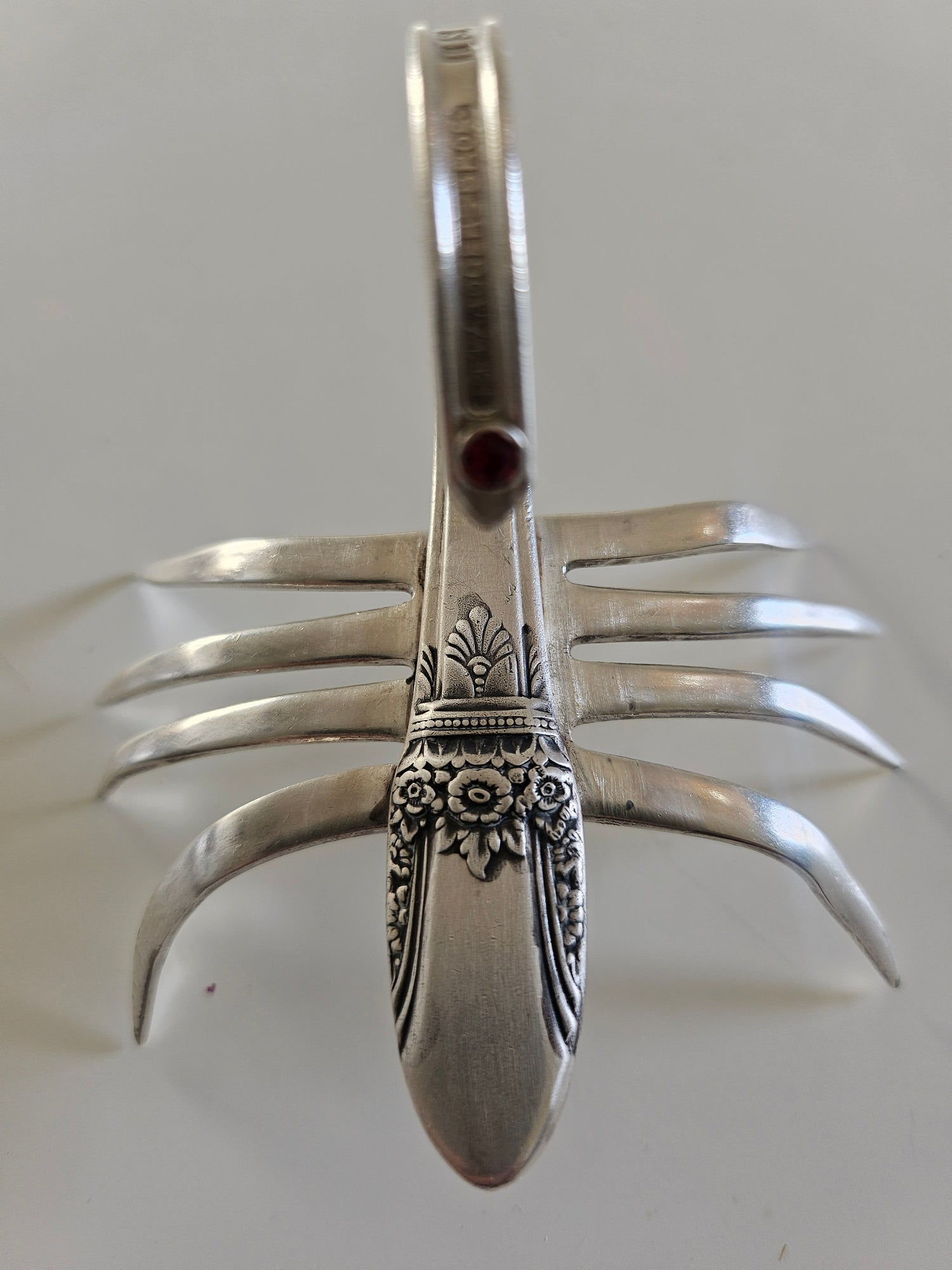 Handcrafted from vintage silverware, these salvaged scorpion and turtle sculptures bring charm, symbolism, and eco-friendly artistry to any space