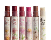 Just Bee Dark Collection Lip Shimmers in Compelling, Elegant & Cherished. Organic, cruelty-free, mineral-based beauty with nourishing beeswax & botanicals.