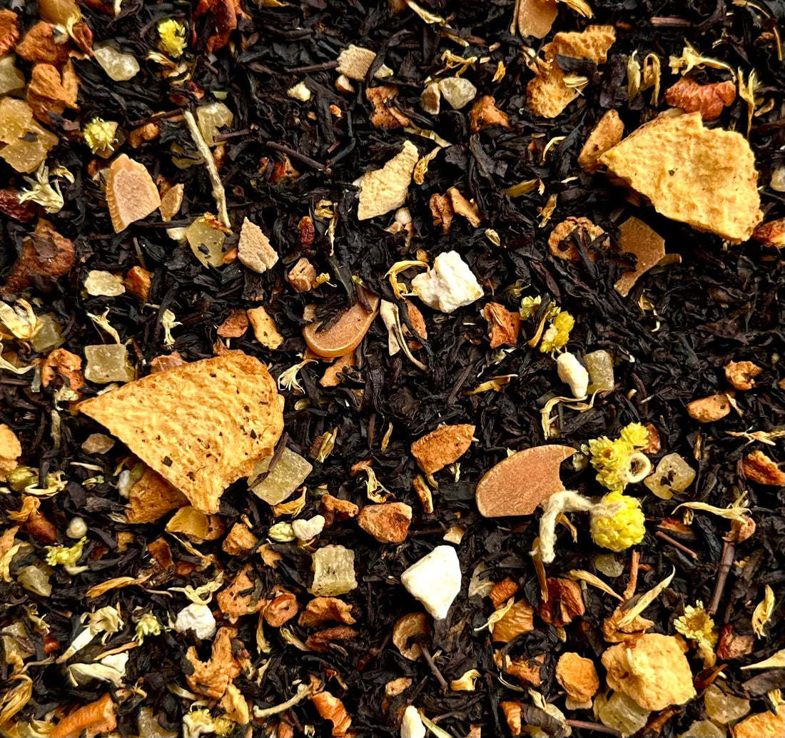 Enjoy Lemon Sugar Cookie Black Tea, a buttery citrus loose leaf blend with lemon, apple and almonds. Dessert-inspired flavor with a smooth caffeine boost.