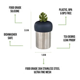 Monstera Leaf Tea Steeper makes loose-leaf tea easy and stylish. Reusable, portable, and dishwasher-safe with stainless mesh for clean, debris-free sipping.
