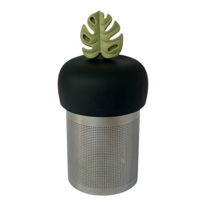 Monstera Leaf Tea Steeper makes loose-leaf tea easy and stylish. Reusable, portable, and dishwasher-safe with stainless mesh for clean, debris-free sipping.