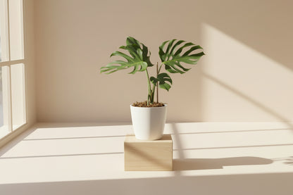 Monstera deliciosa var. sierrana rare plant with narrow, deeply fenestrated leaves. Unique collector Monstera for bright indirect light and modern indoor spaces.
