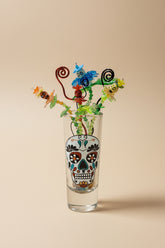 Beaded Day of the Dead Flowers- Each flower is individually handcrafted using an intricate combination of glass beads, wirework, skull accent.