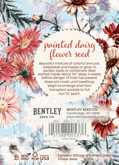 All You Need Is Love Painted Daisy seeds with bright, cheerful blooms. Easy-to-grow flowers perfect for containers, garden beds, and summer bouquets.