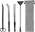 Enhance your terrarium or plant scaping with our 4-in-1 Terrarium Tools Kit, designed for precision and ease. Perfect for trimming delicate plants, arranging moss, or shaping landscapes. This versatile set includes a 10.5" curved scissor, 10" straight and curved tweezers, and a 12.5" sand spatula.