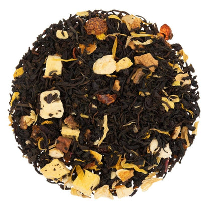 Cozy up with this autumn-inspired pumpkin spice tea, blending cinnamon, caramel, and chocolate undertones for a warm, flavorful sip. Made with black tea, hibiscus, apple, and pumpkin pieces, it’s vegan, gluten-free, and GMO-free. Perfect for fall lovers—pair it with a Marble Queen Pothos for the ultimate seasonal vibe! 