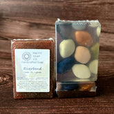 Riverbend Handcrafted Soap—vegan, plant-based bar with cedar, fir &amp; grapefruit scent. Moisturizing, detergent-free, and inspired by mountain streams.