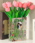 Little Women and Pride and Prejudice Book-inspired acrylic flower vase with slim design for long-stem blooms. Romantic, durable, and stylish—perfect for gifts, home décor, and book lovers.