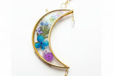 Celestial and delicate, the Golden Moon Floral Suncatcher captures the quiet magic of sunlight and nature in one luminous piece. 