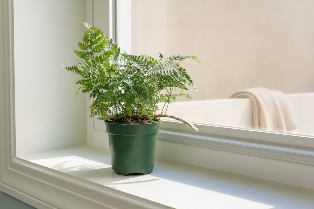 Rabbit’s Foot Fern 4" plant (Davallia fejeensis) with soft fuzzy rhizomes and lush green fronds. Thrives in medium light. Perfect indoor fern.