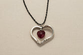 Handcrafted heart pendant made from vintage silverware. A unique, eco-friendly symbol of love—artisan-made in the USA and perfect for gifting or everyday wear.