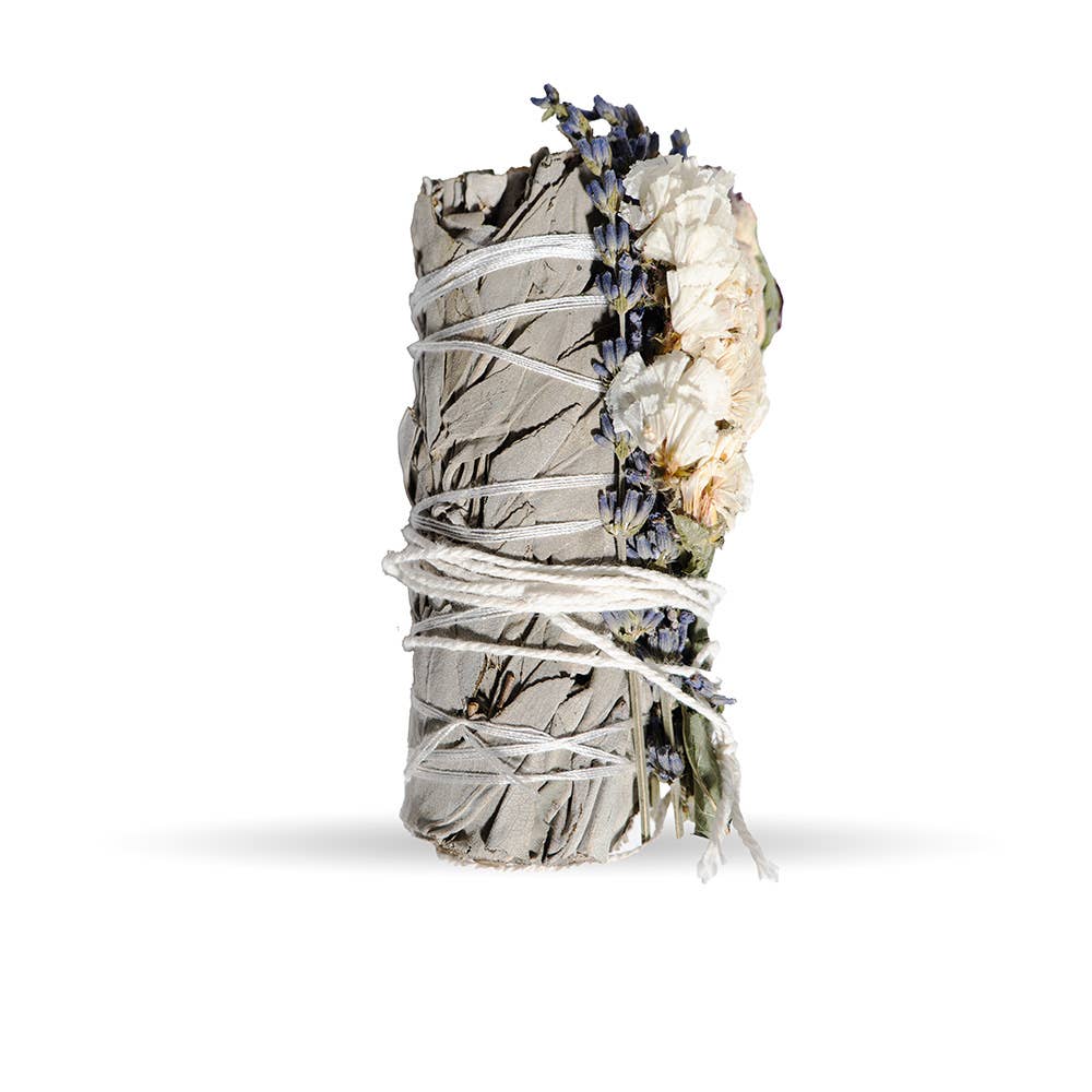 Home Sweet Home Gift Set—fresh linen–scented soaps, sage for cleansing, and a seed packet for new beginnings. Perfect housewarming and relaxation gift.