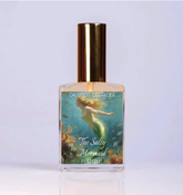 The Salty Mermaid Perfume Oil blends sea salt, ozone, sage, and driftwood for a fresh, coastal fragrance inspired by salty air and moonlit oceans.
