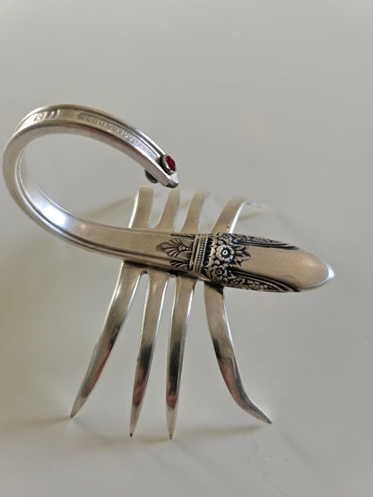 Handcrafted from vintage silverware, these salvaged scorpion and turtle sculptures bring charm, symbolism, and eco-friendly artistry to any space