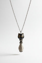 Handmade Cat Bead Necklaces by KStonely. Each one-of-a-kind artisan necklace features whimsical cat beads, unique accents, and vintage-inspired charm.