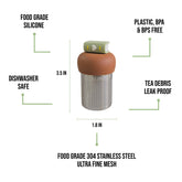 Green Heart Book Tea Steeper makes loose leaf tea easy in any mug. Reusable, dishwasher safe, eco-friendly. A charming gift for tea and book lovers.