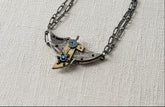Steampunk pendants with gears, chains, tags, beads, and airship-inspired designs. Handcrafted, unique mixed-media necklaces perfect for cosplay, gifting, and fans of steampunk