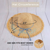 Woven raffia sun hat featuring lightweight breathable texture and timeless summer style. Perfect for beach days, vacations, casual outfits, and warm-weat