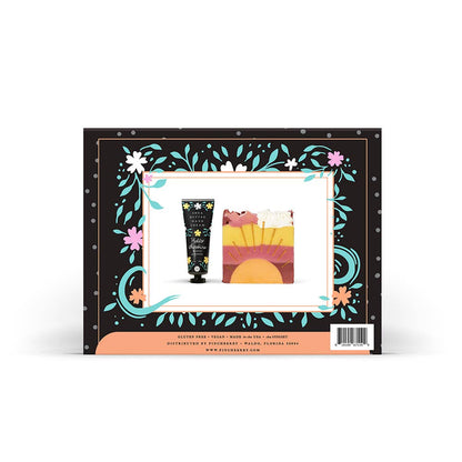 Send joy with our Sunshine Gift Set—citrus soap and nourishing hand cream in cheerful packaging. Perfect for gifting, travel, and daily self-care.