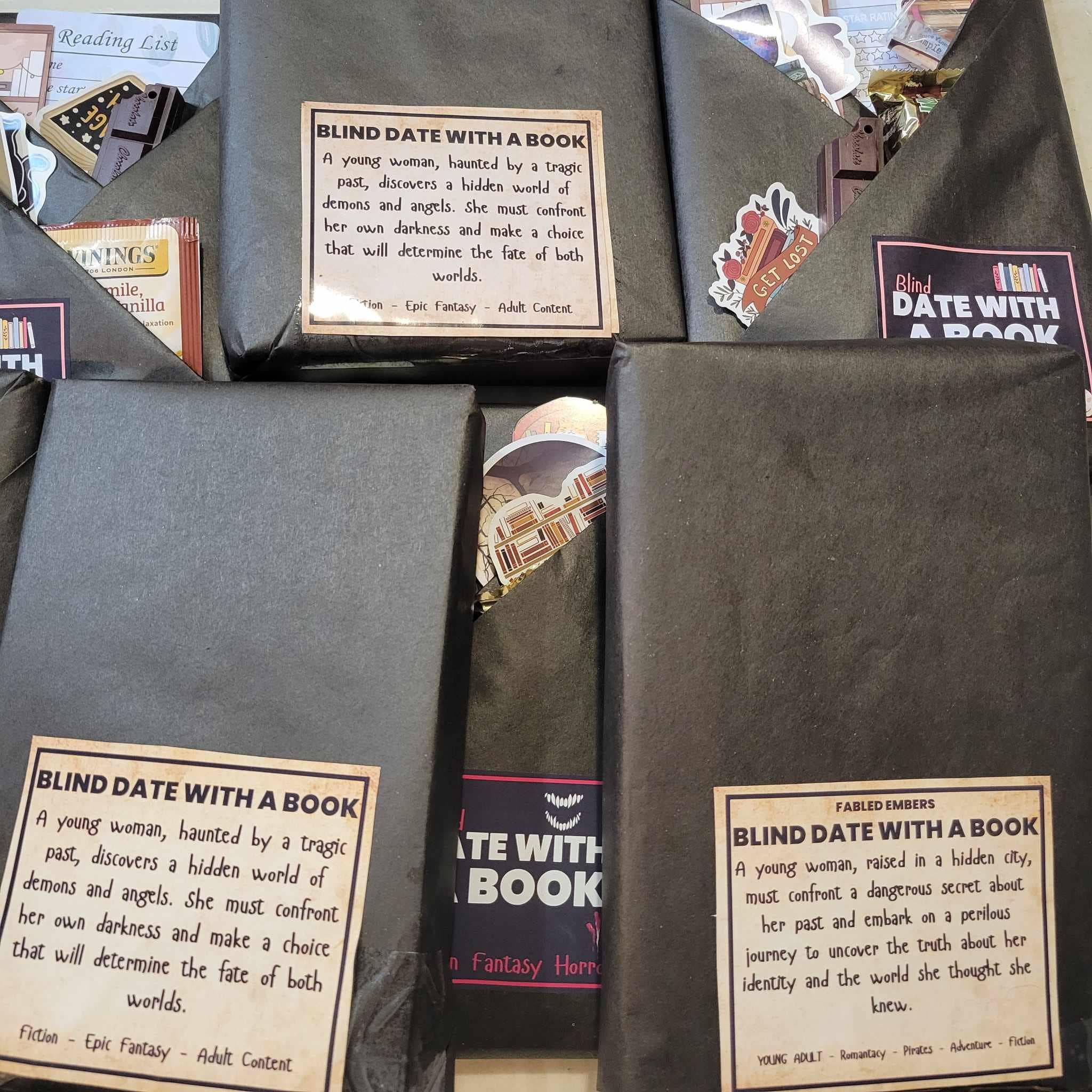 Discover a Blind Date With a Book—new mystery books wrapped with curated trinkets and surprises. Unique genres, handcrafted bundles, and perfect gift-ready magic.