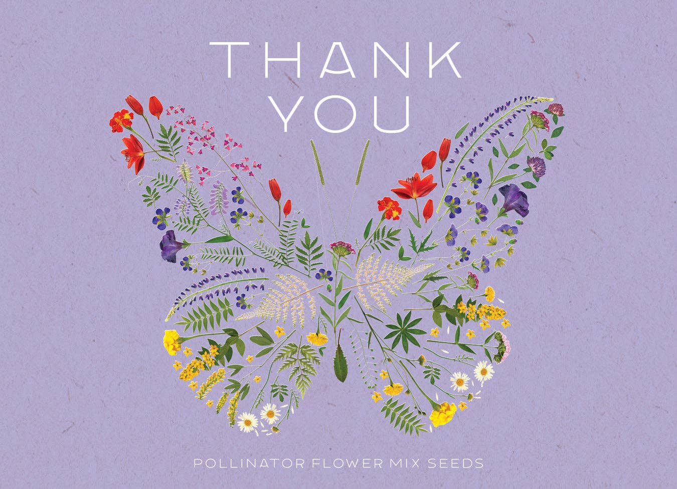 Bird &amp; butterfly wildflower seed packets with A1 envelopes. Pollinator-friendly mix attracts bees, birds, and butterflies — a perfect giftable garden favor.